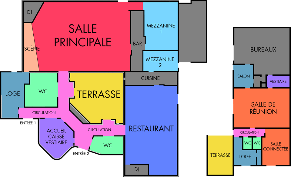 Plan des salles